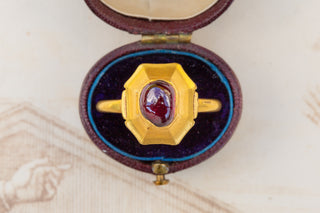 Scarce Medieval Garnet Ring