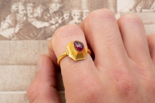 Scarce Medieval Garnet Ring