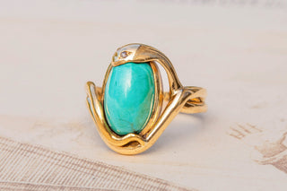 Antique Turquoise Snake Ring