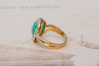 Antique Turquoise Snake Ring