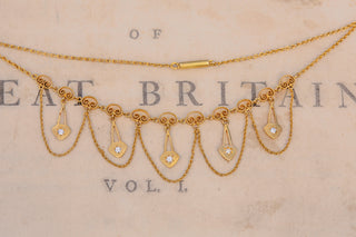 Victorian Ivy Leaf Festoon Necklace