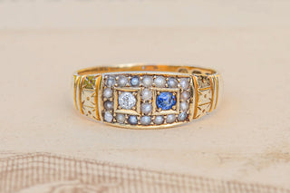 Victorian Sapphire and Diamond Band Ring