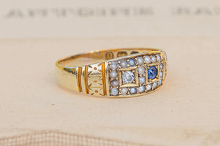 Victorian Sapphire and Diamond Band Ring