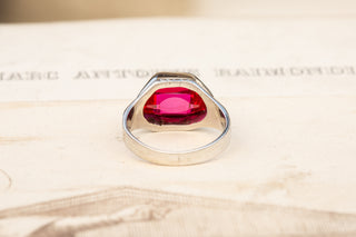 Art Deco White Gold Ruby Ring