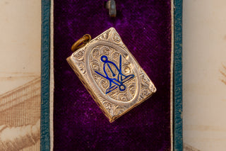 Victorian Masonic Locket Pendant