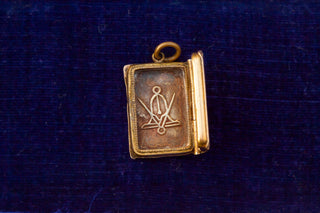 Victorian Masonic Locket Pendant