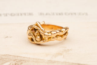 Vintage Erotic Gold Ring