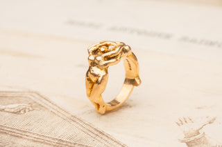 Vintage Erotic Gold Ring