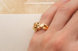 Vintage Erotic Gold Ring