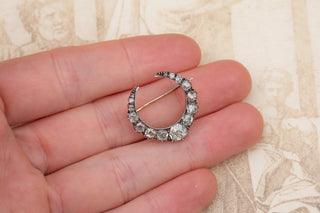 Victorian Crescent Moon Brooch