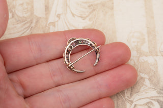 Victorian Crescent Moon Brooch