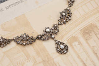 Victorian Rose Cut Diamond Necklace