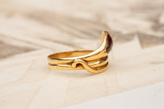 Victorian Garnet Snake Ring