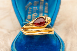 Victorian Garnet Snake Ring