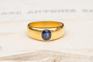 Antique Sapphire Solitaire Ring