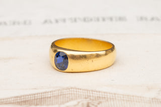 Antique Sapphire Solitaire Ring