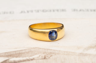 Antique Sapphire Solitaire Ring