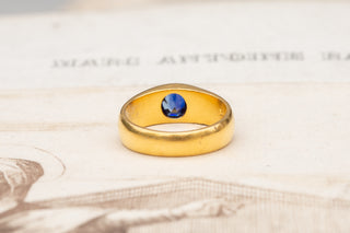 Antique Sapphire Solitaire Ring