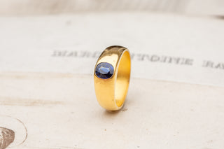 Antique Sapphire Solitaire Ring