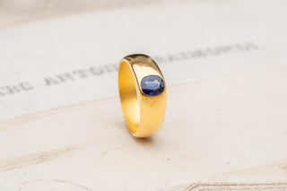 Antique Sapphire Solitaire Ring