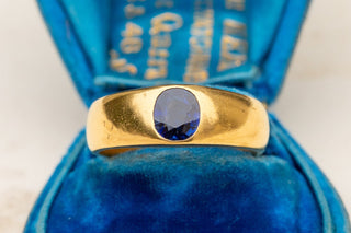 Antique Sapphire Solitaire Ring