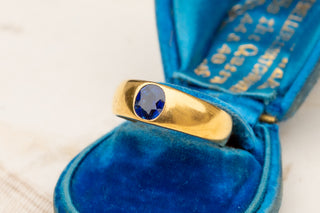 Antique Sapphire Solitaire Ring