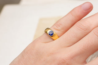 Antique Sapphire Solitaire Ring