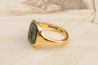 Vintage Bloodstone Intaglio Ring