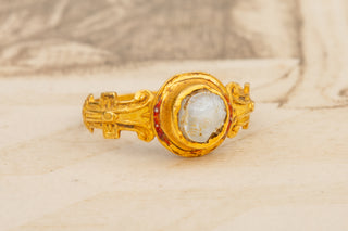 Rare Elizabethan Gold Cupid Ring