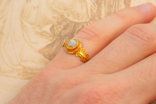 Rare Elizabethan Gold Cupid Ring