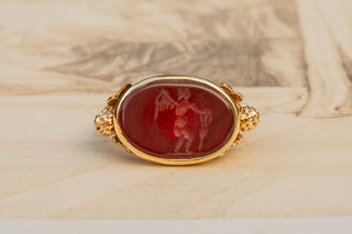 Antique Gold Eros Intaglio Ring