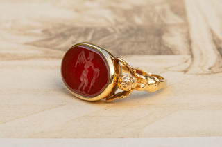 Antique Gold Eros Intaglio Ring