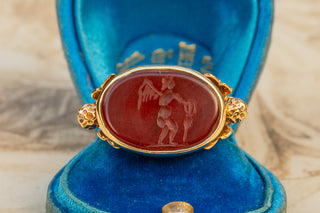 Antique Gold Eros Intaglio Ring