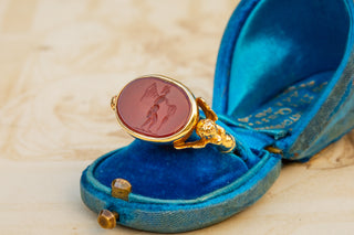 Antique Gold Eros Intaglio Ring