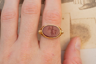 Antique Gold Eros Intaglio Ring