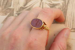 Antique Gold Eros Intaglio Ring