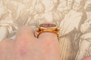 Antique Gold Eros Intaglio Ring