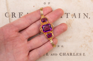 Antique French Purple Paste Bracelet