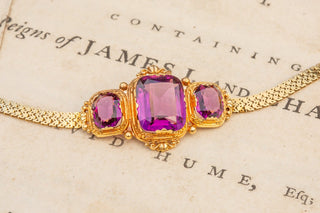 Antique French Purple Paste Bracelet