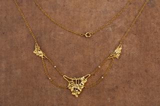 French Art Nouveau Ivy Necklace