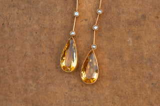 Late Victorian Citrine Drop Necklace