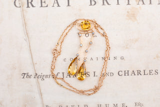 Late Victorian Citrine Drop Necklace