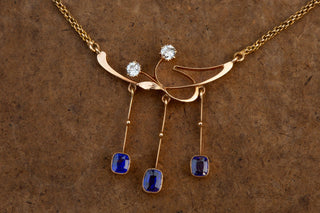 Art Nouveau Sapphire Necklace