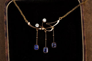 Art Nouveau Sapphire Necklace