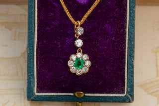 Antique Emerald and Diamond Necklace