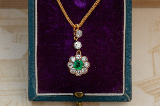 Antique Emerald and Diamond Necklace