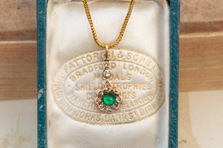 Antique Emerald and Diamond Necklace