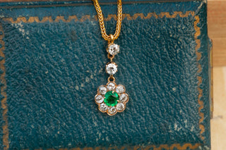 Antique Emerald and Diamond Necklace