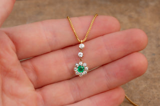 Antique Emerald and Diamond Necklace