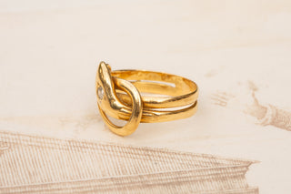 Antique French Gold Snake Ring